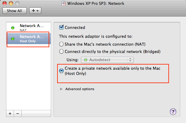 Create a Network Interface in VMWare